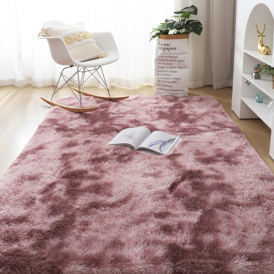 Modern Fluffy Area Rug For Bedroom, Living Room. Luxury Plush Carpets For Living Room Fluffy Rugs For Bedroom Aesthetic Decoration Soft Long Pile Carpet For Children Anti-Slip