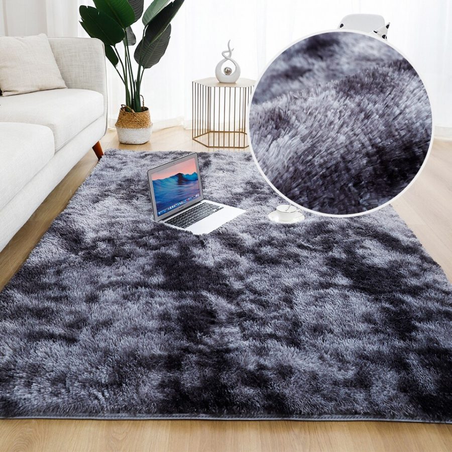 Modern Fluffy Area Rug For Bedroom, Living Room. Luxury Plush Carpets For Living Room Fluffy Rugs For Bedroom Aesthetic Decoration Soft Long Pile Carpet For Children Anti-Slip