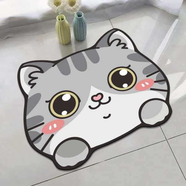 Cat Cartoon Welcome Front Door Mat