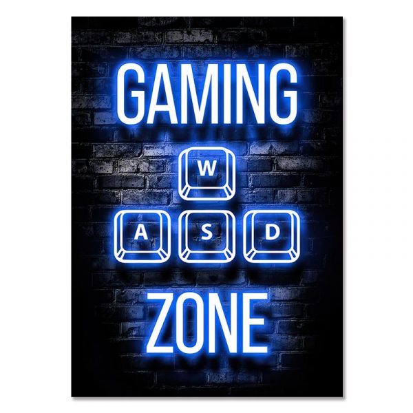 GAMING ZONE - Gaming Room Poster Wall Art