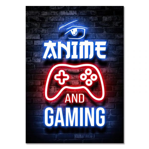 ANIME AND GAMING - Gaming Room Poster Wall Art