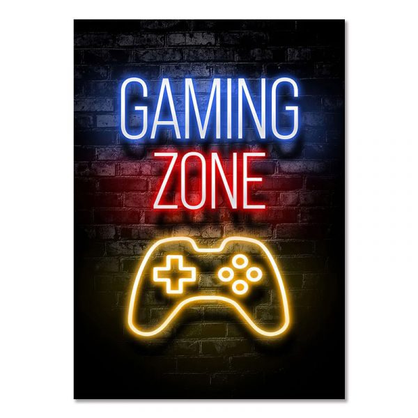 GAMING ZONE - Gaming Room Poster Wall Art