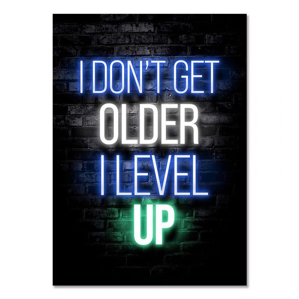 I DON'T GET OLDER I LEVEL UP - Gaming Room Poster Wall Art