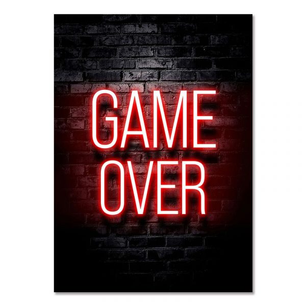 GAME OVER - Gaming Room Poster Wall Art