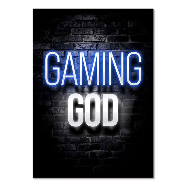 GAMING GOD - Gaming Room Poster Wall Art