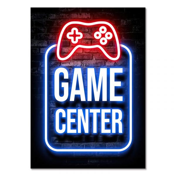 GAME CENTER - Gaming Room Poster Wall Art