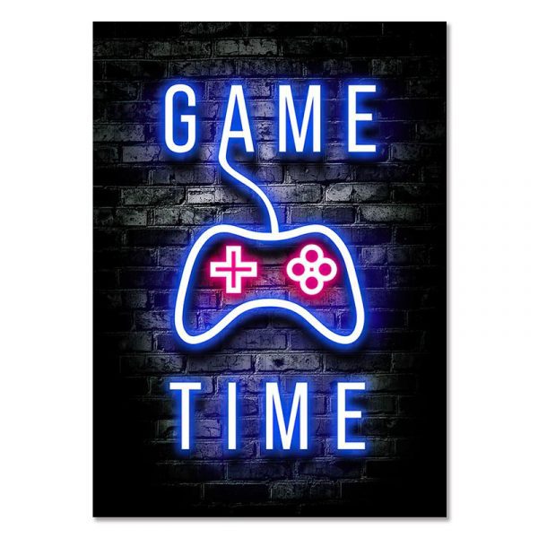 GAME TIME - Gaming Room Poster Wall Art