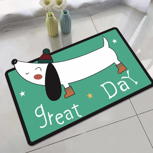 Puppy Cartoon Welcome Front Door Mat