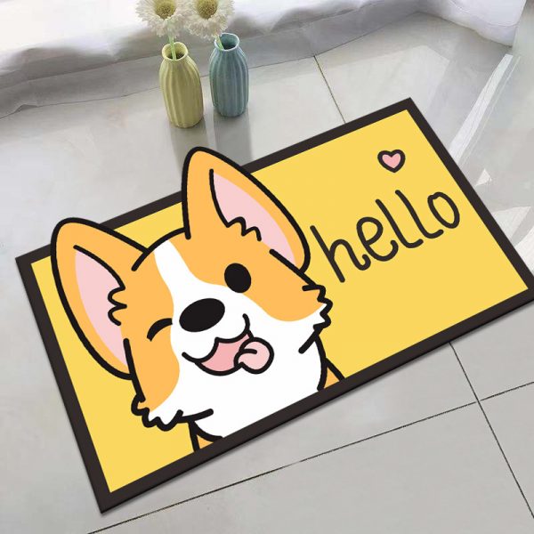 Puppy Cartoon Welcome Front Door Mat