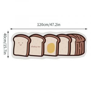 Toast Bread Cartoon Kitchen Long Rug