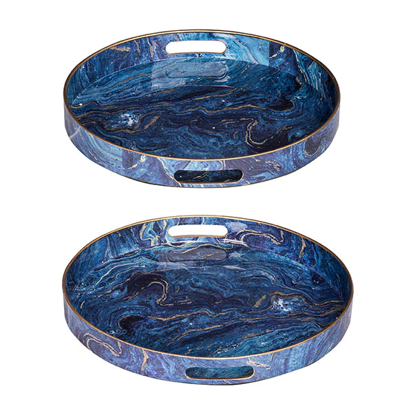 Ocean Blue Marble Tray - Image 5