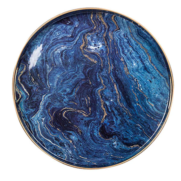 Ocean Blue Marble Tray - Image 2