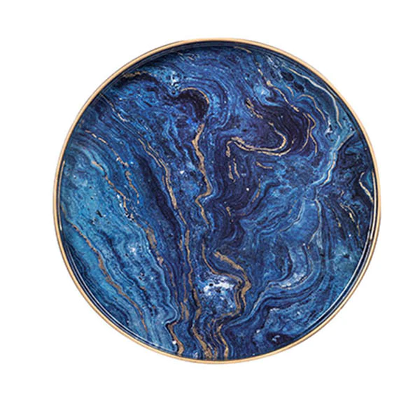 Ocean Blue Marble Tray - Image 3