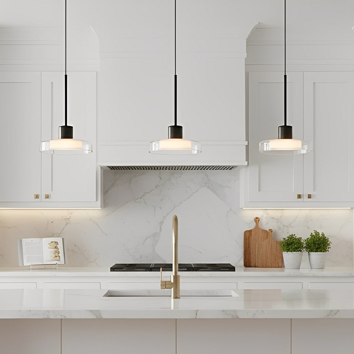 Modern Minimalist Glass Indoor Bar Pendant Lights - Image 2