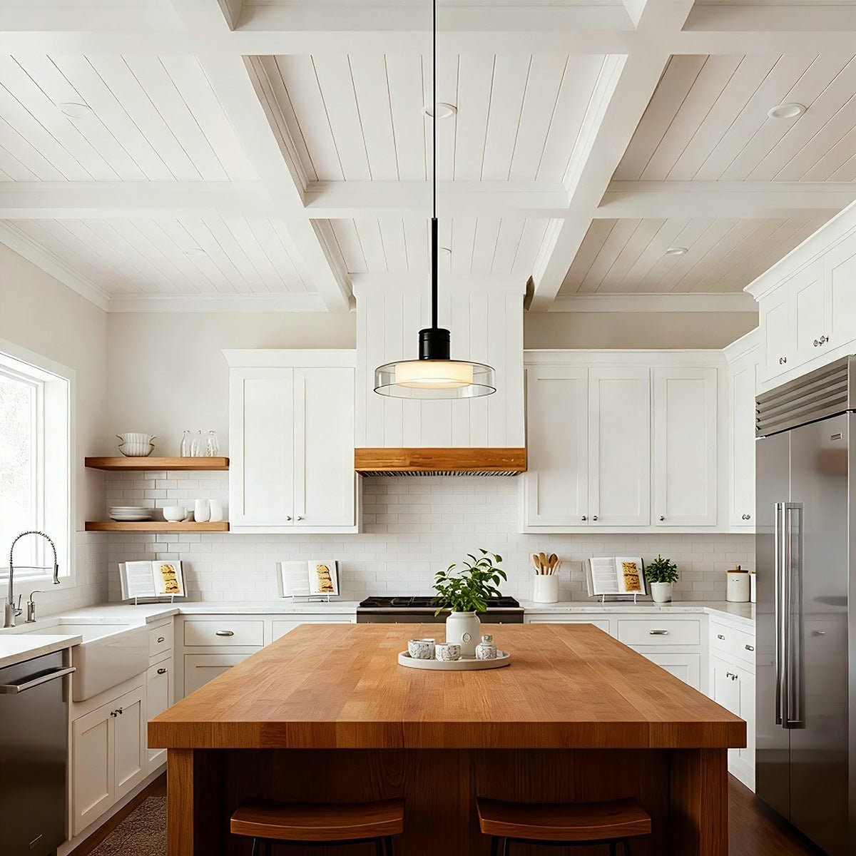Modern Minimalist Glass Indoor Bar Pendant Lights